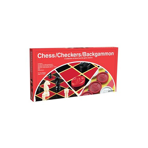MasterPieces Puzzles Pressman - Checkers/Chess/Backgammon (Folding Board)