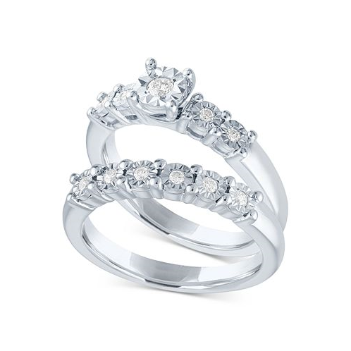 Promised Love Diamond Bridal Set (1/5 ct. t.w.) in Sterling Silver