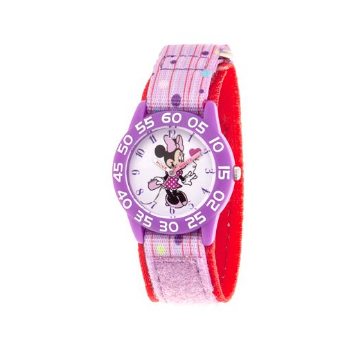Ewatchfactory Girls Disney Minnie Mouse Purple Plastic Time Teacher Strap Watch 32mm