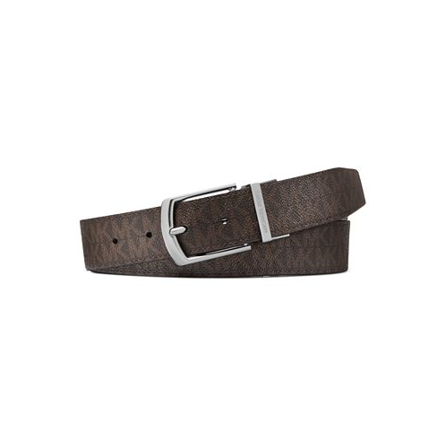 Michael Kors Mens Leather Signature Belt