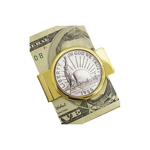 American Coin Treasures Mens 1986 Statue of Liberty Commemorative Half Dollar Coin In Coin Money Clip Coin Jewelry