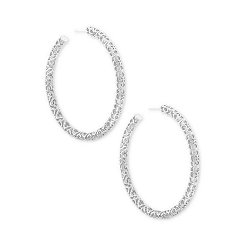 Kendra Scott Large Openwork Tubular Hoop Earrings 2.5