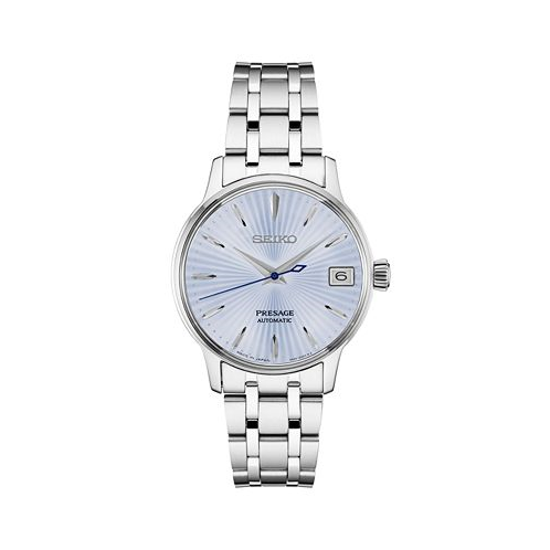 Seiko Womens Automatic Presage Stainless Steel Bracelet Watch 33.8MM