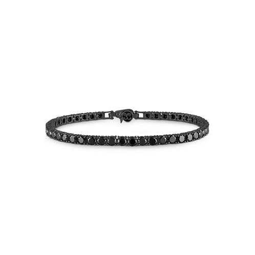 Esquire Mens Jewelry Black Spinel Tennis Bracelet (13 ct. t.w.) in Black Rhodium-Plated Sterling Silver