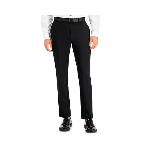 I.N.C. International Concepts Mens Slim-Fit Black Solid Suit Pants