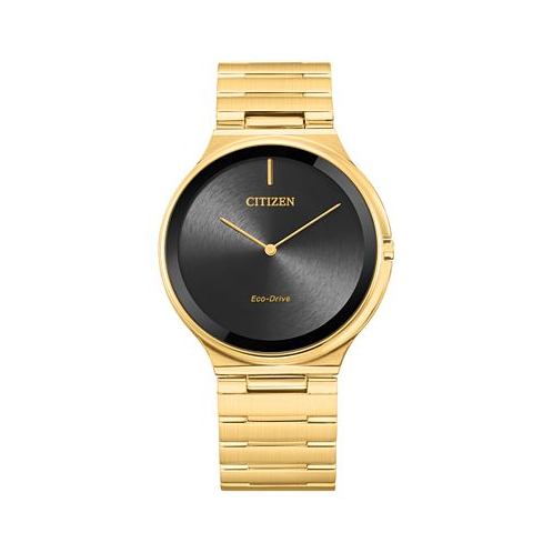 Citizen Eco-Drive Unisex Stiletto Gold-Tone Stainless Steel Bracelet Watch 39mm