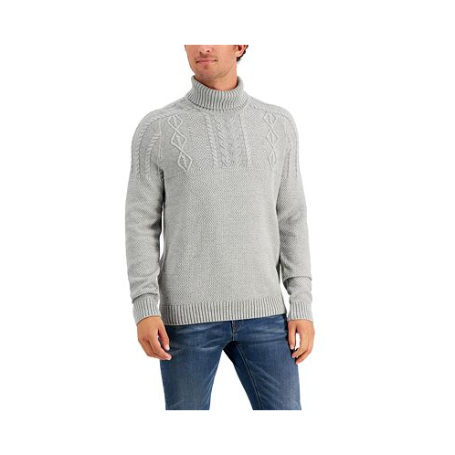 Club Room Mens Chunky Cable Knit Turtleneck Sweater