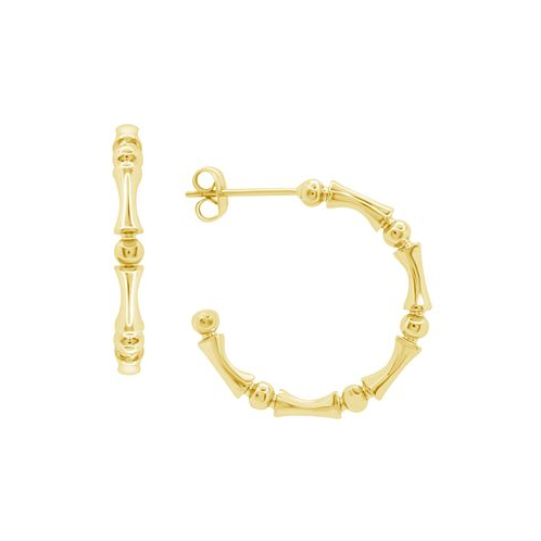 Essentials And Now This High Polished C Hoop Earring Gold Plate