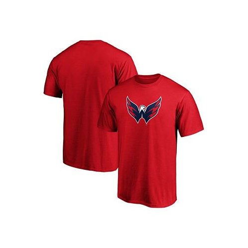 Fanatics Mens Red Washington Capitals Primary Team Logo T-shirt