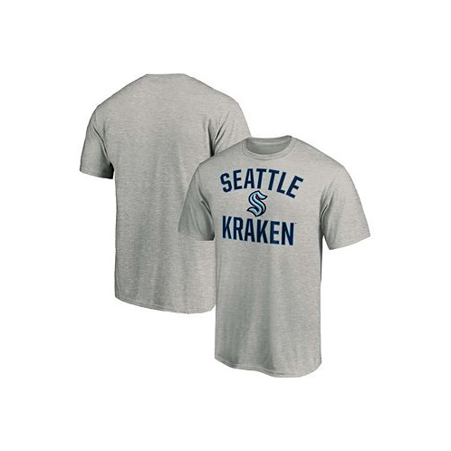 Fanatics Mens Heather Gray Seattle Kraken Victory Arch T-shirt