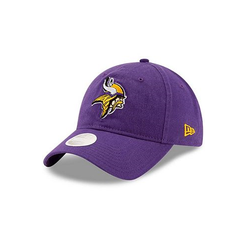 New Era Womens Purple Minnesota Vikings Core Classic Primary 9TWENTY Adjustable Hat