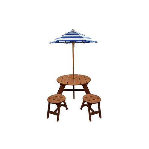 Homeware Round Table with Umbrella and Chairs Set of 4