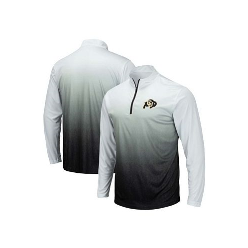 Colosseum Mens Gray Colorado Buffaloes Magic Team Logo Quarter-Zip Jacket