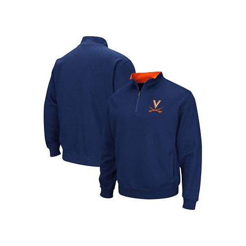 Colosseum Mens Navy Virginia Cavaliers Tortugas Team Logo Quarter-Zip Jacket