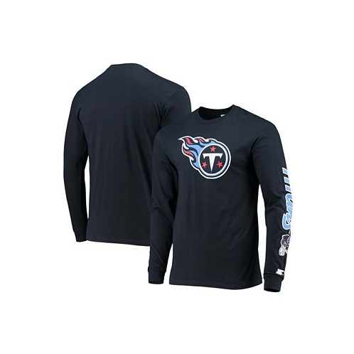 Starter Mens Navy Tennessee Titans Halftime Long Sleeve T-shirt