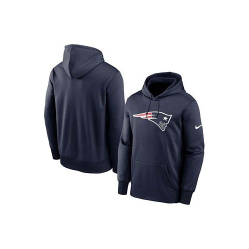 Nike Mens Navy New England Patriots Fan Gear Primary Logo Performance Pullover Hoodie