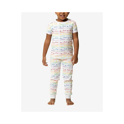 Pajamas for Peace Little Boys and Girls Peace and Love 2-Piece Matching Family Pajama Set