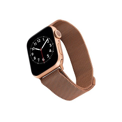 WITHit Rose Gold-Tone Stainless Steel Mesh Band Compatible with 42/44/45/Ultra/Ultra 2 Apple Watch