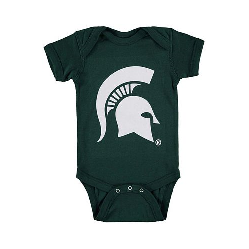 Two Feet Ahead Infant Boys and Girls Green Michigan State Spartans Big Logo Bodysuit