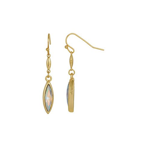 2028 Gold-Tone Crystal Drop Earrings