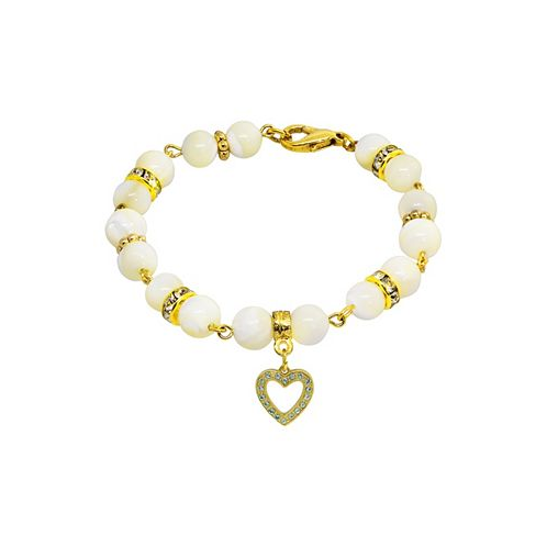 2028 14K Gold-tone Heart Clasp Bracelet