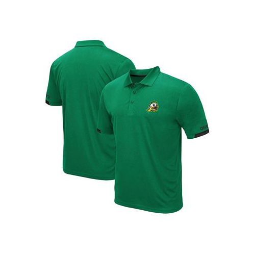 Colosseum Mens Green Oregon Ducks Logo Santry Polo Shirt
