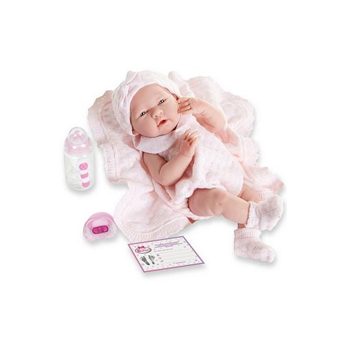 JC TOYS La Newborn 15 Real Girl Baby Doll Pink Knit Outfit