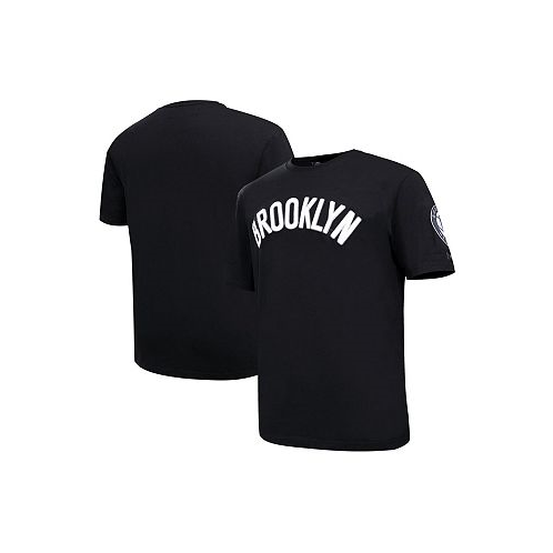 Pro Standard Mens Black Brooklyn Nets Chenille T-shirt