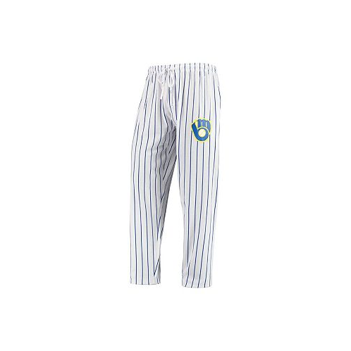 Concepts Sport Mens White Navy Milwaukee Brewers Vigor Lounge Pant