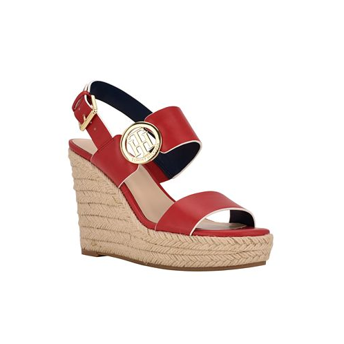 Tommy Hilfiger Womens Kahdy Logo Wedge Sandals