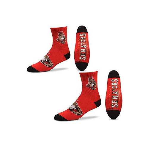 For Bare Feet Womens Ottawa Senators Quarter-Length Socks Two-Pack Set