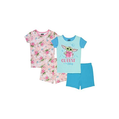 The Mandalorian Little Girls Pajamas 4 Piece Set