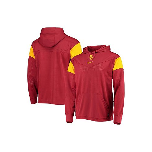 Nike Mens Cardinal USC Trojans Sideline Jersey Pullover Hoodie
