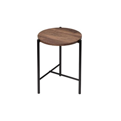 Honey Can Do Round Side Table with T-Pattern Base