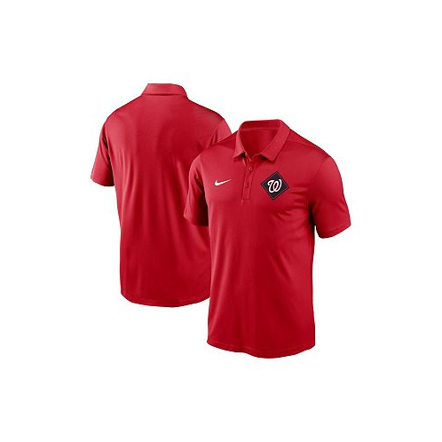 Nike Mens Red Washington Nationals Diamond Icon Franchise Performance Polo Shirt
