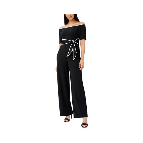 Adrianna Papell Womens Off-The-Shoulder Jumpsuit