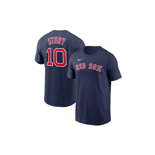 Nike Mens Trevor Story Navy Boston Red Sox Name and Number T-shirt