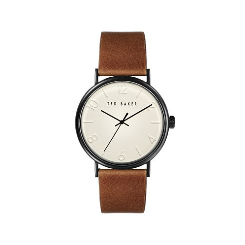 Ted Baker Mens Phylipa Tan Leather Strap Watch 43mm