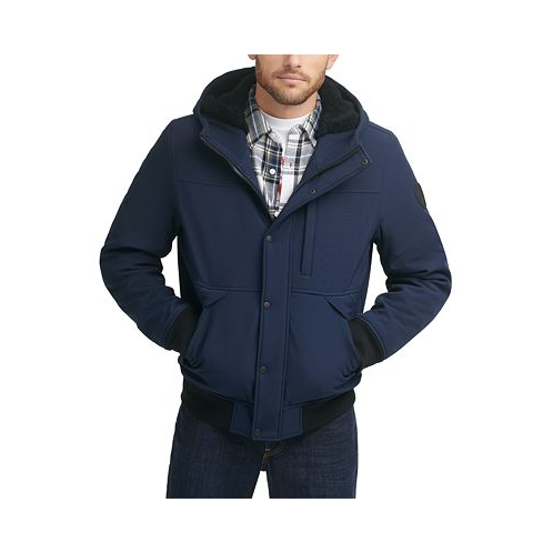 Levis Mens Soft Shell Sherpa Lined Hooded Jacket