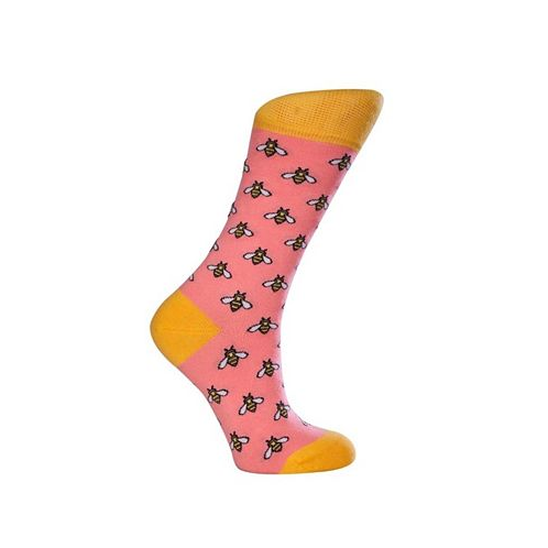 Love Sock Company Womens Bee W-Cotton Novelty Crew Socks with Seamless Toe Design Pack of 1