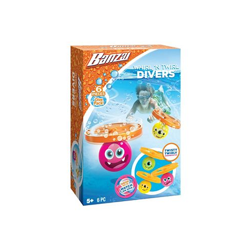 Banzai Whirl N Twirl Waterpool Toy Dive Set 6 Piece Set