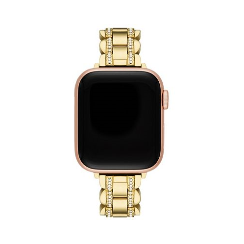 Kate spade new york Womens Gold-Tone Pave Stainless Steel Bracelet Band for Apple Watch 38mm 40mm 41mm