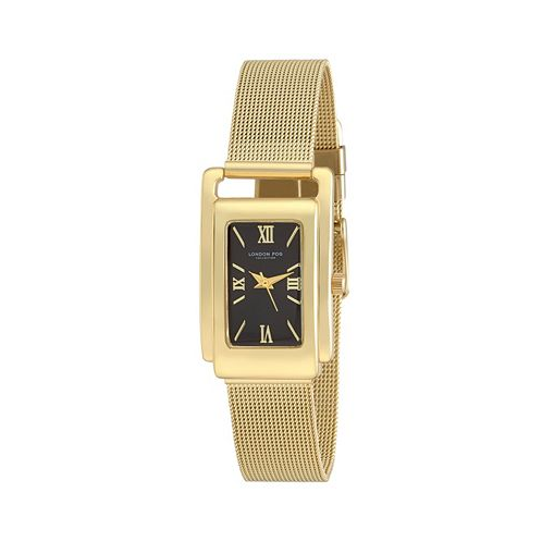 London Fog Womens Thames Gold-Tone Alloy Mesh Bracelet Watch 33mm