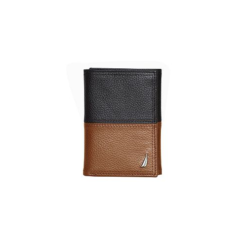 Nautica Mens Trifold Leather Wallet