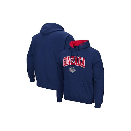 Colosseum Mens Navy Gonzaga Bulldogs Arch and Logo Pullover Hoodie