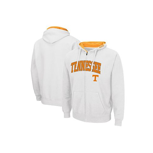 Colosseum Mens White Tennessee Volunteers Arch and Logo 3.0 Full-Zip Hoodie