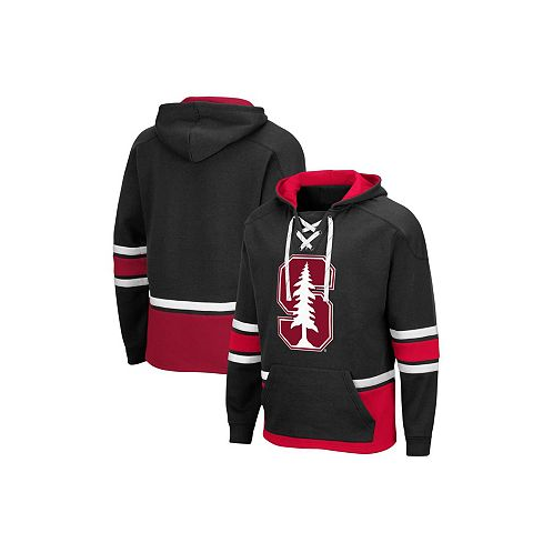 Colosseum Mens Black Stanford Cardinal Lace Up 3.0 Pullover Hoodie