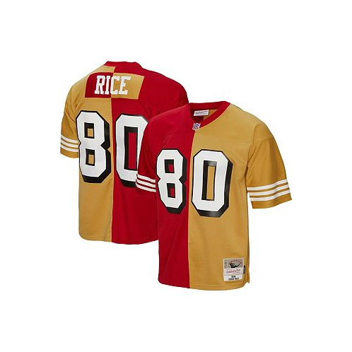 Mitchell & Ness Mens Jerry Rice Scarlet Gold San Francisco 49ers 1994 Split Legacy Replica Jersey