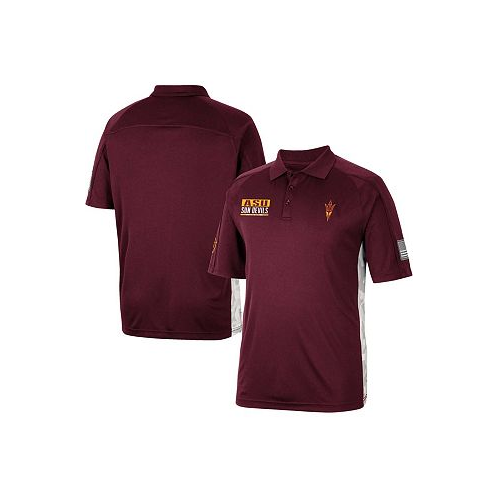 Colosseum Mens Maroon Arizona State Sun Devils OHT Military-Inspired Appreciation Snow Camo Polo Shirt