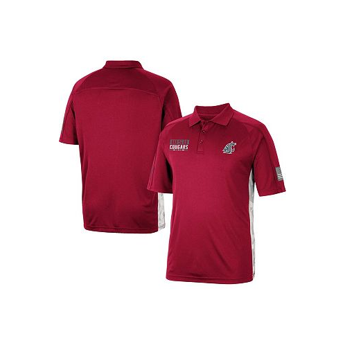 Colosseum Mens Crimson Washington State Cougars OHT Military-Inspired Appreciation Snow Camo Polo Shirt